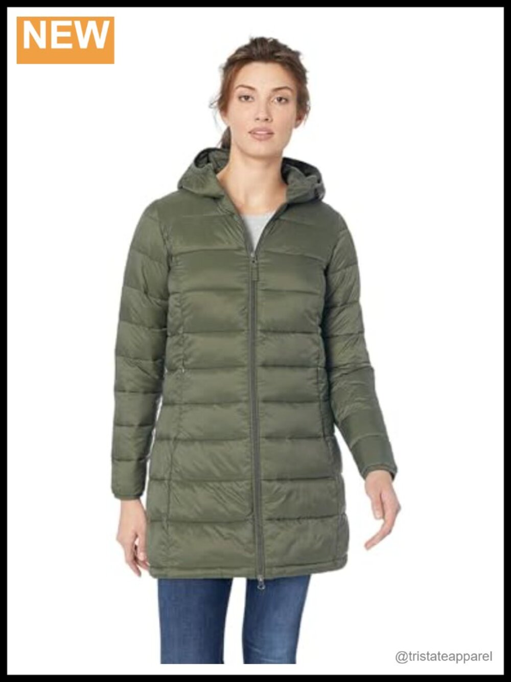 Lightweight Water-Resistant Packable Hooded Puffer Coat